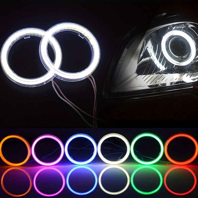 2PCS COB Angel Eyes Halo Anneau De Voiture Moto DRL Antibrouillard LED  Phare Ampoule Lampe 12V - Temu Belgium