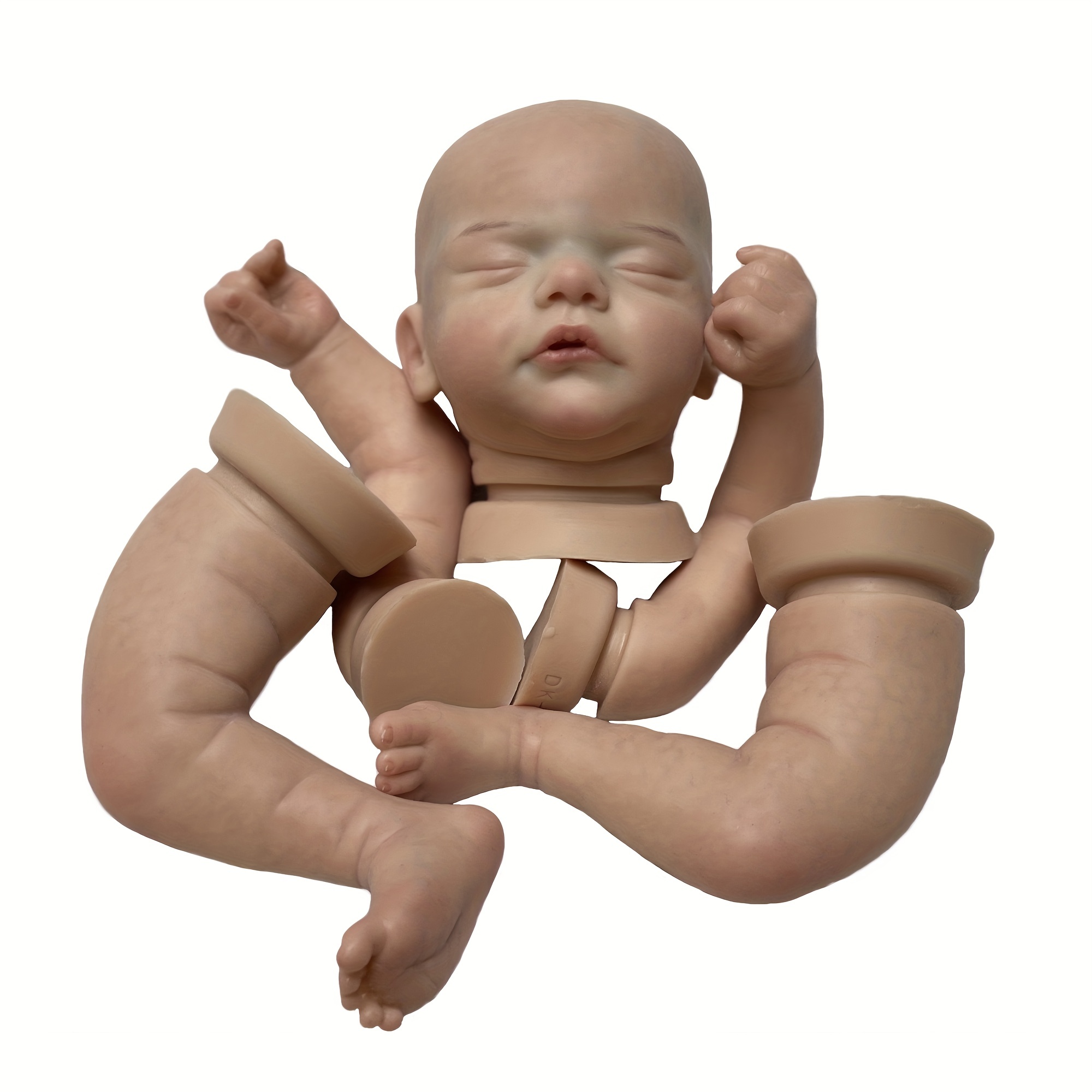 16 Inch Full Solid Silicone Bebe Reborn Doll Unpainted DIY Boneca Reborn  Corpo De Silicone bebe Reborn Corpo De Silicone Inteiro