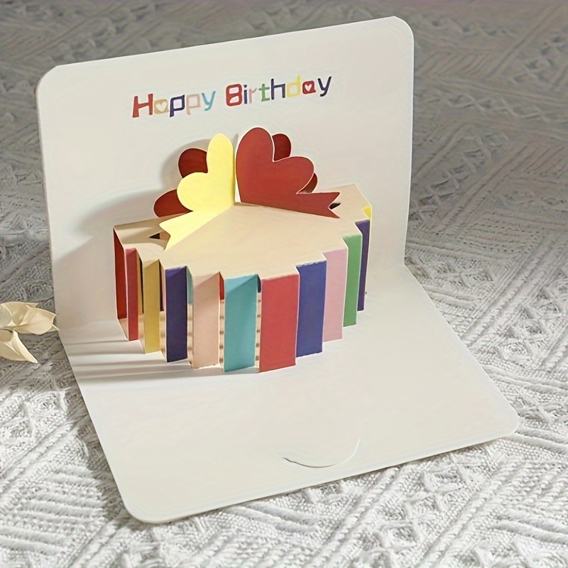 GREETING ART Carte d'anniversaire pop-up 3D Happy Birthday - Pour femme,  homme, meilleure amie, enfants