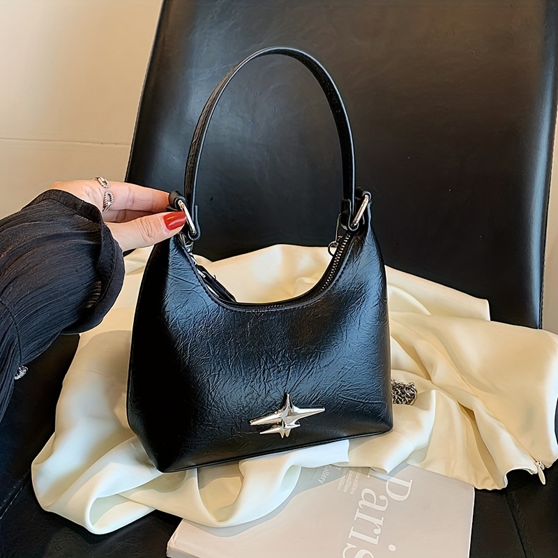 Trendy Star Decor Crossbody Bag, Fashion Y2K Shoulder Bag, Women's Niche  Design Handbag & Purse