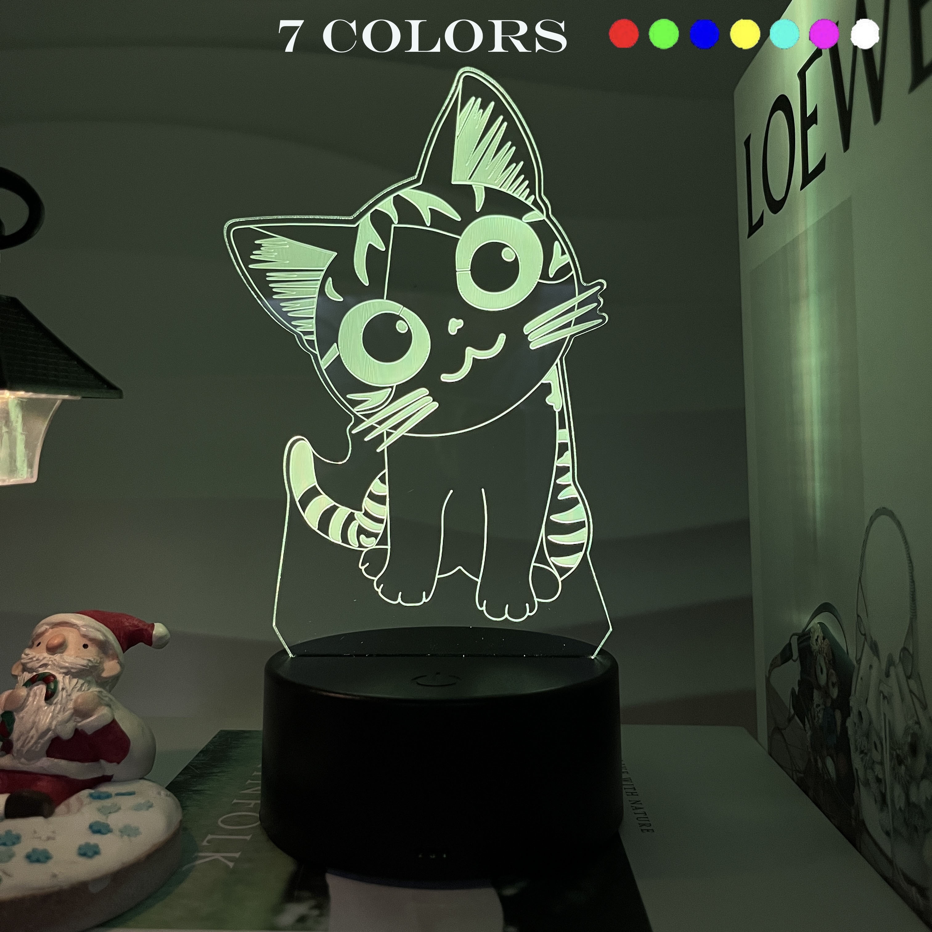 Cat in deals tv night light