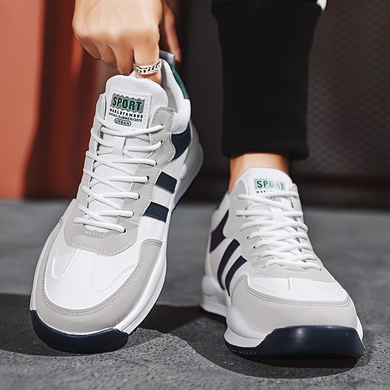 zapatillas deportivas casuales transpirables para hombres, zapatillas antideslizantes de moda con   de goma y parte   de tela, estilo de ocio, otoño,  , xia, invierno detalles 10