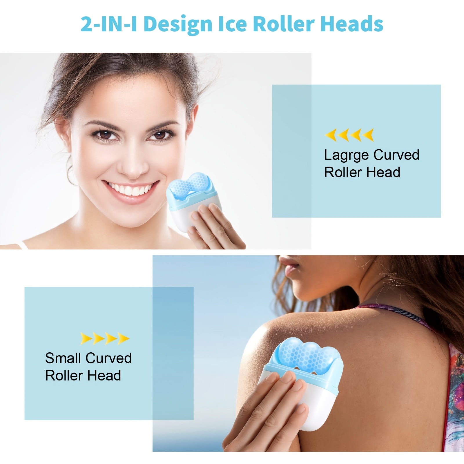 Ice Roller for Face Eyes,Womens Gifts,Face Massager Roller Puffiness  Migraine Pain Relief and Minor Injury (Blue)