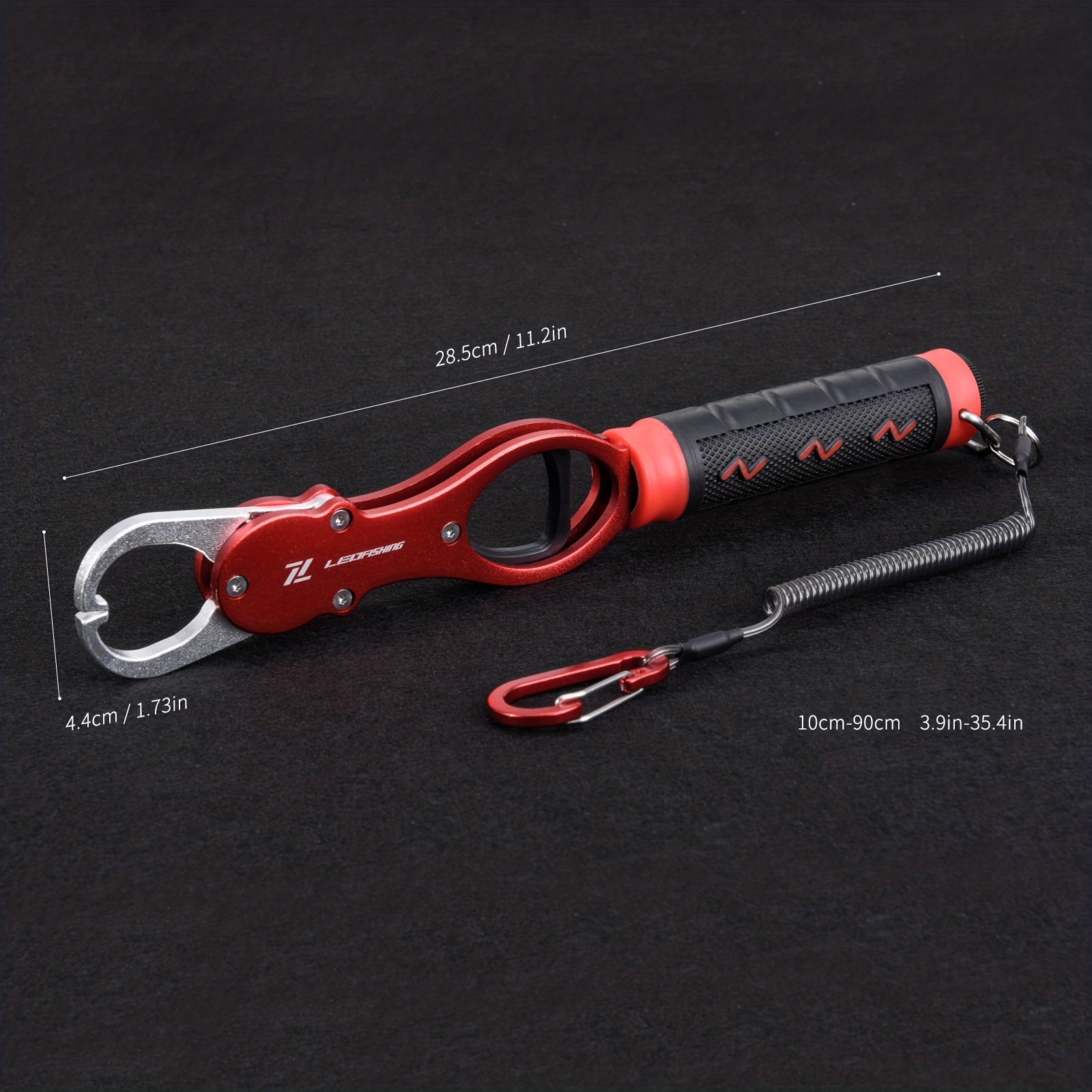 Aluminum Alloy Fish Control Device With Weight Scale Sea Fishing Non- Fish Lip Clip,red RedBlack