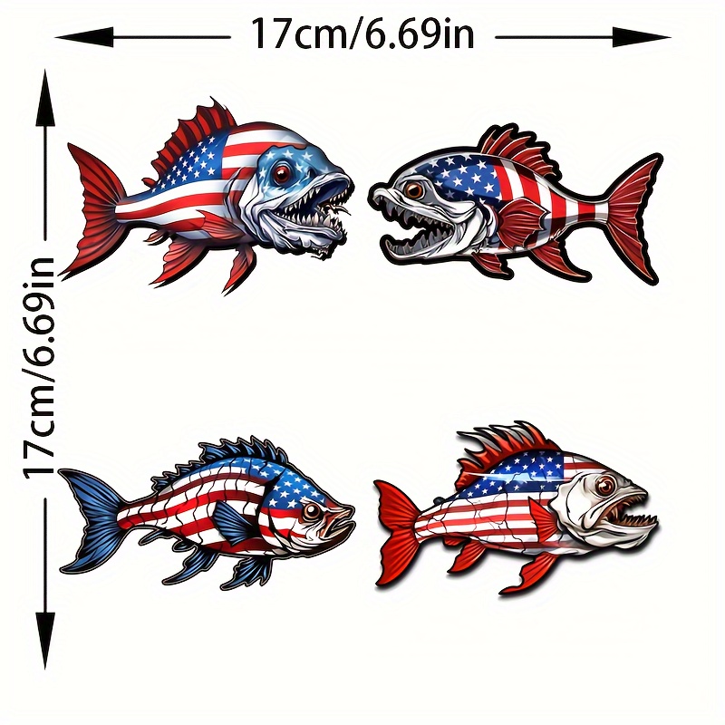 Show Patriotism Usa Bone Fish Sticker Decals! - Temu