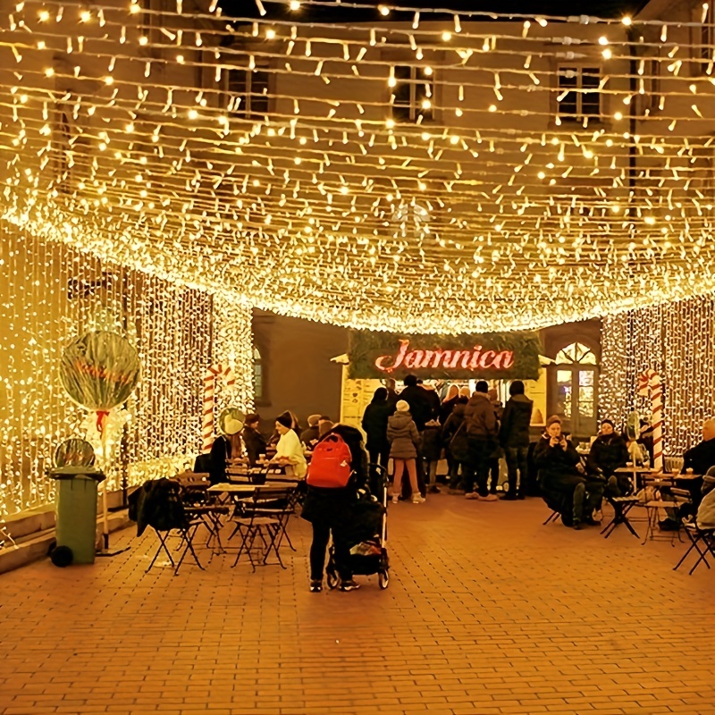 H HANSEL HOME Guirlande Lumineuse Led avec Prise pour Extérieur et  Intérieur, Guirlande lumières pour Arbre de Noël avec 8 Modes Étanche IP44  - Câble