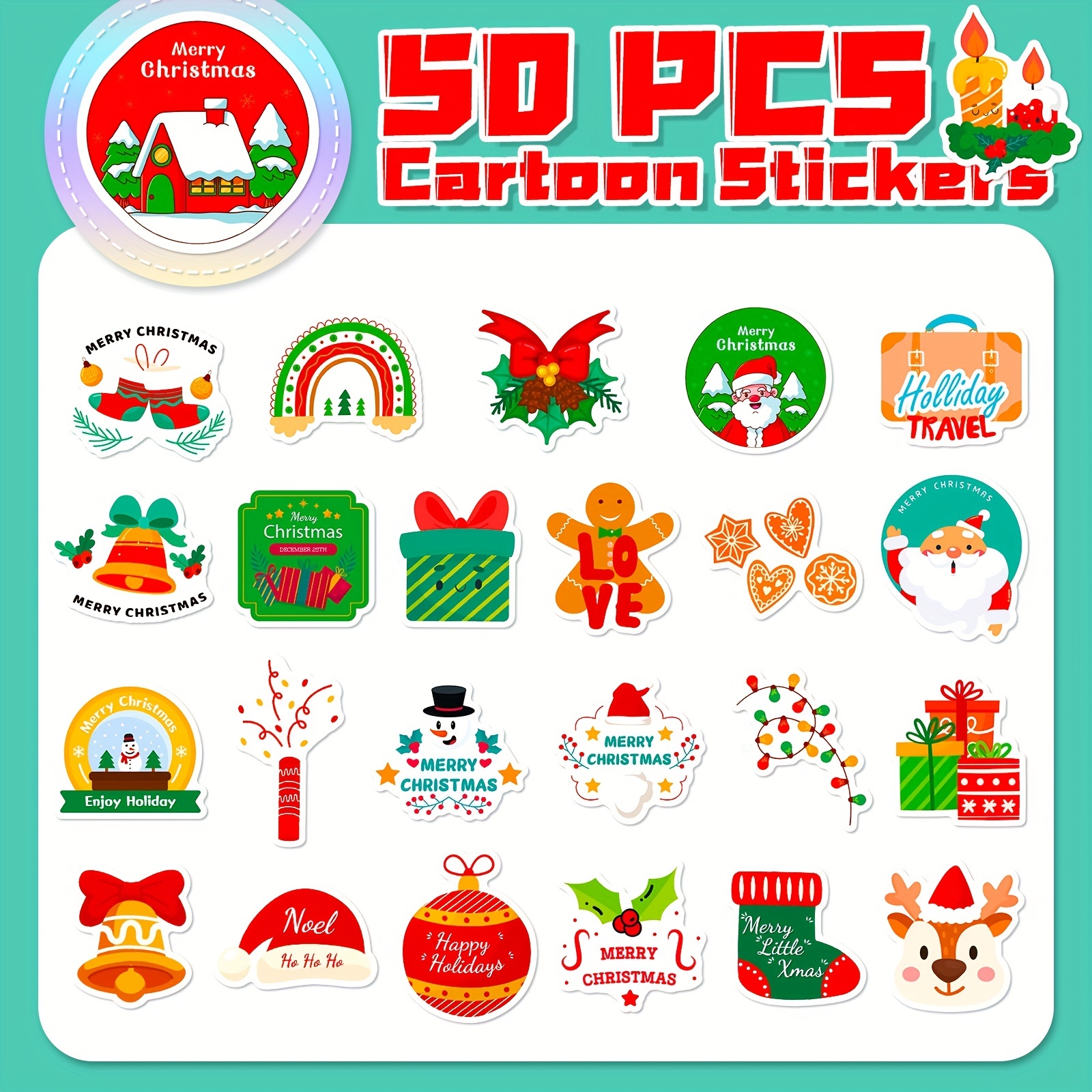 Cartoon Snowflake Stickers Perfect For Decorating Laptops - Temu