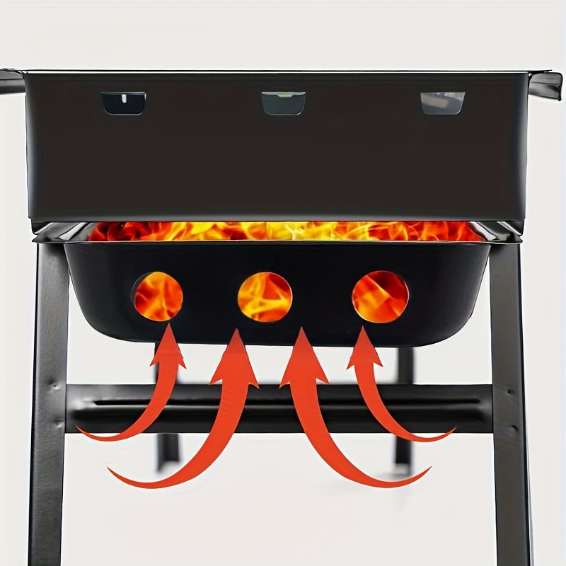 LEIGE Gril à charbon portatif Walk-A-Bout dans les grilles de barbecue  Barbecue à charbon de bois portatif extérieur : : Jardin