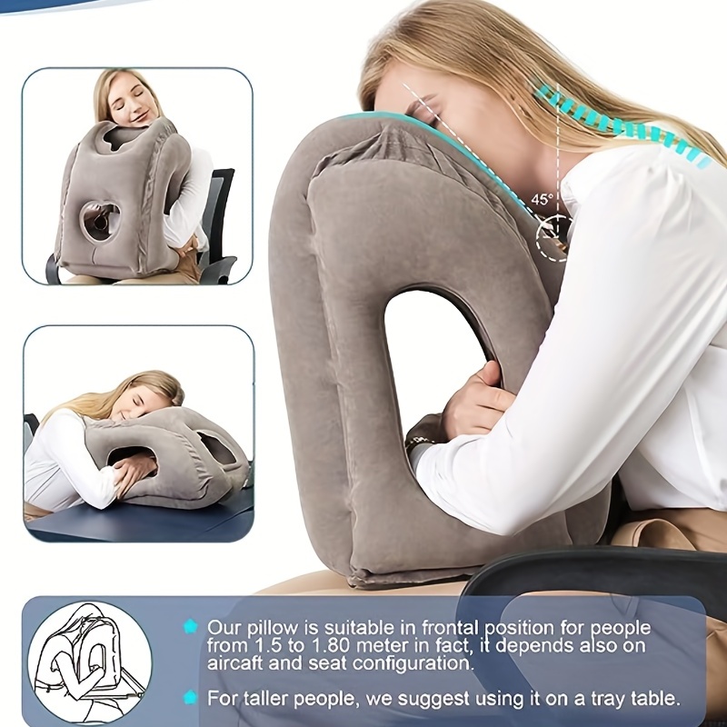 Inflatable Travel Pillow For Car Airplane Seat, Neck Pillow, Nap  Sleepingpillow, Safety Belt Sleeping Pillow, Car Headrest Shoulder Cushion  - Temu