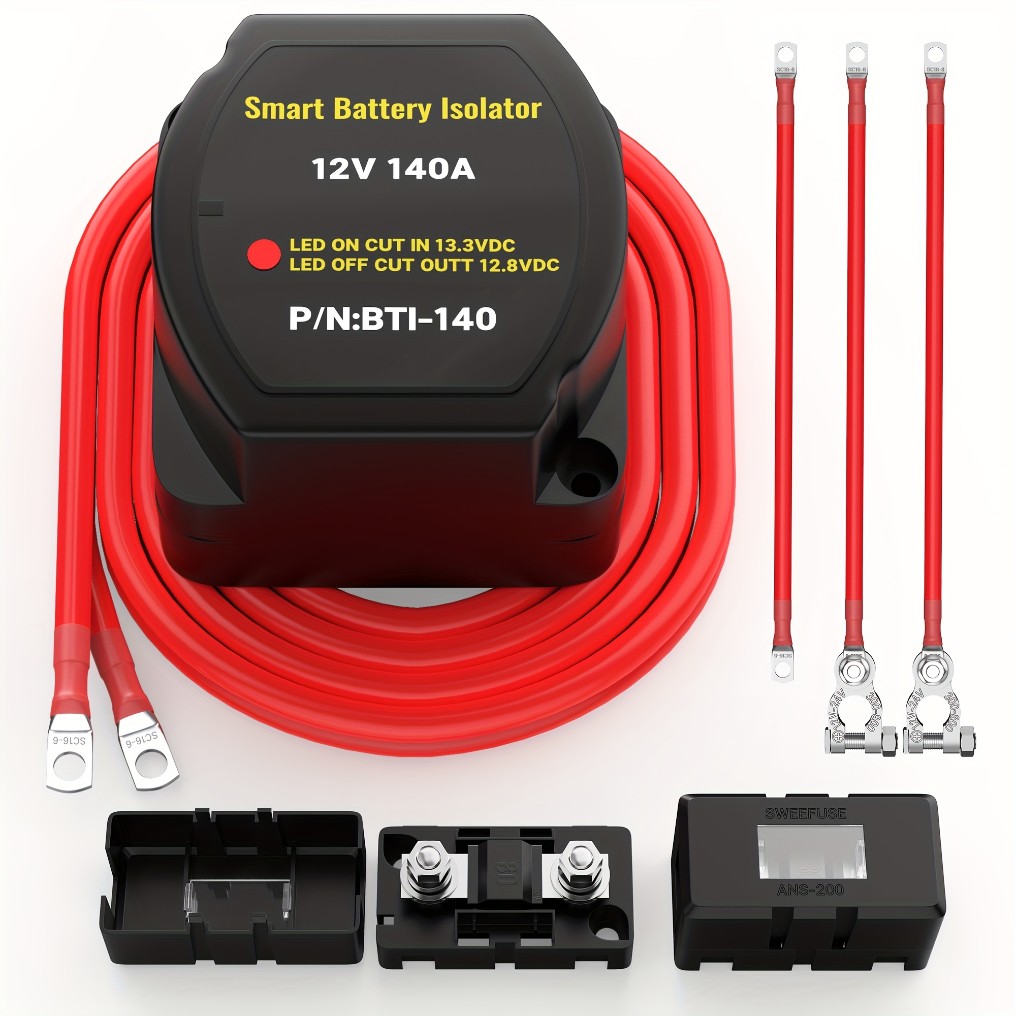 Protector de batería de coche de 12 V, kit de interruptor de desconexión de  voltaje de batería automático inteligente con pantalla LED de voltímetro