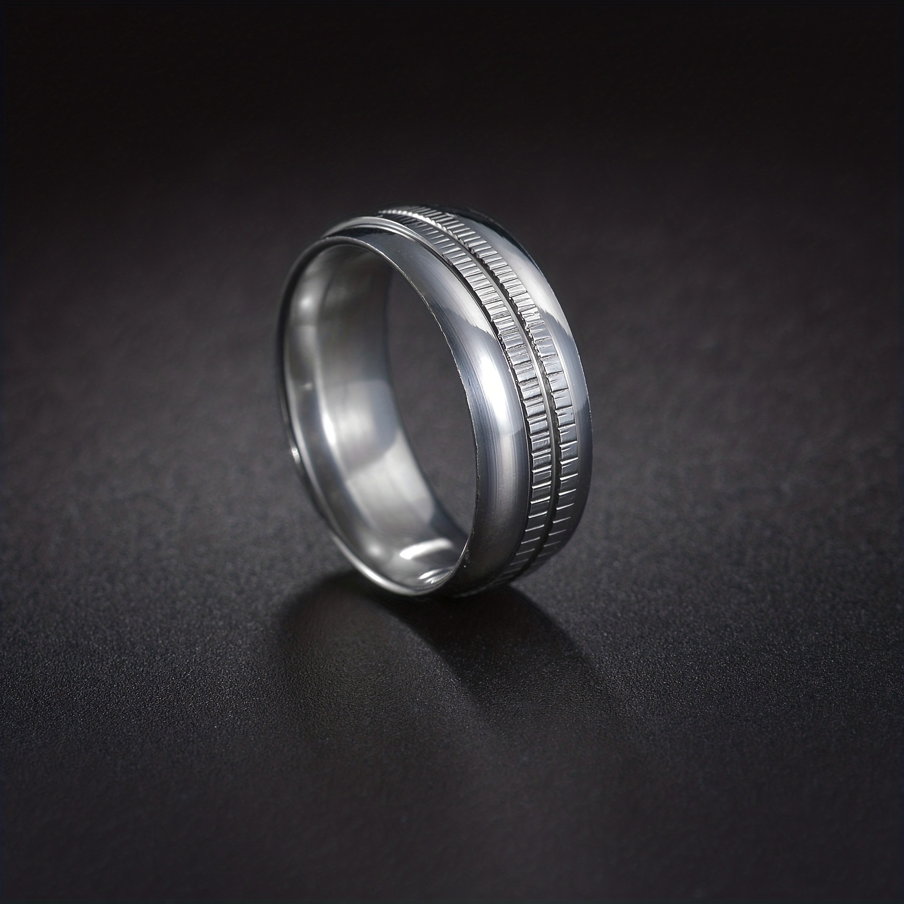 Stainless Steel Men's Ring Tire Shape Birthday