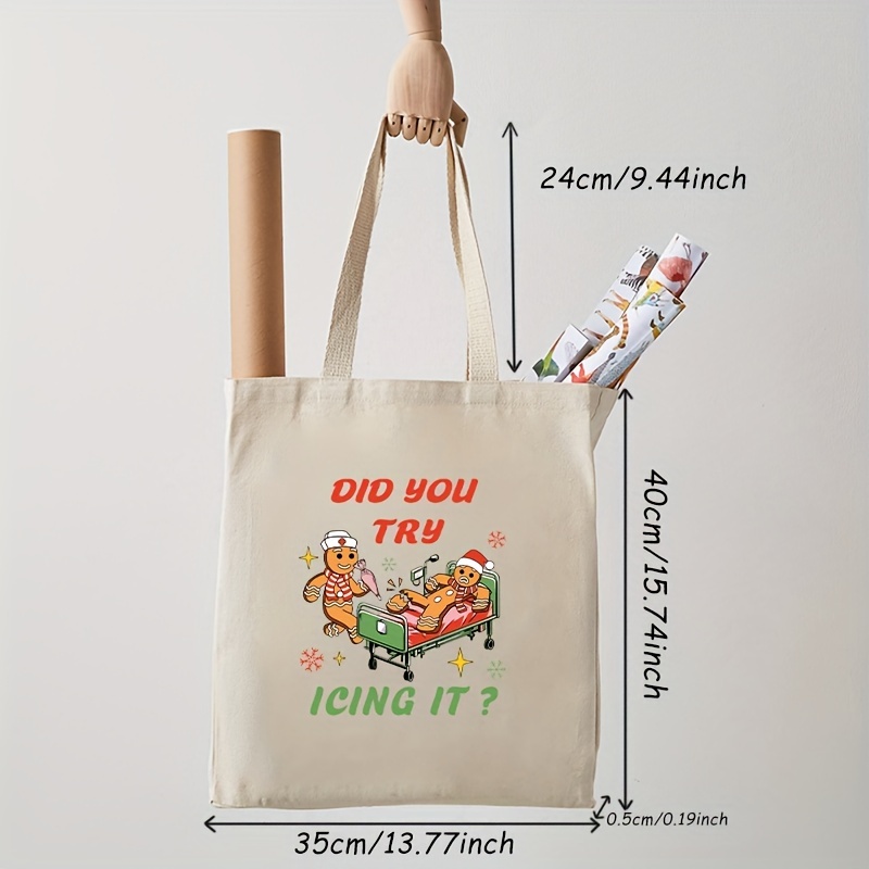 Letter Print Tote Bag Set Christmas Nurse Gift Bag - Temu