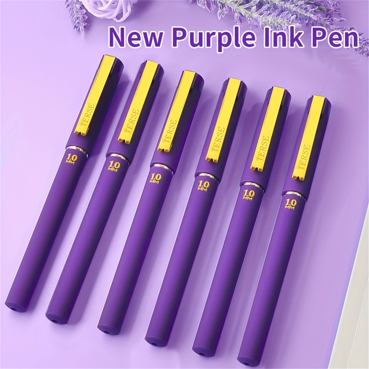 VTG Riverside Paper Gel Ink Pen Dark Black Paper and Purple Paper