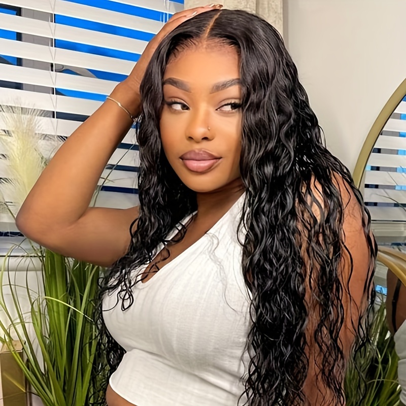 Water Wave Lace Front Human Hair Wigs For Black Women HD Wet And Wavy Lace  Wig