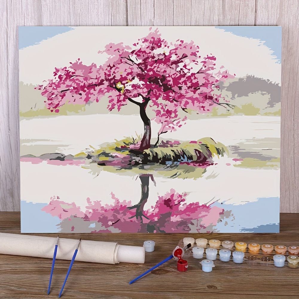 Paint By Numbers Kit For Adults Tree Diy Digital Oil - Temu