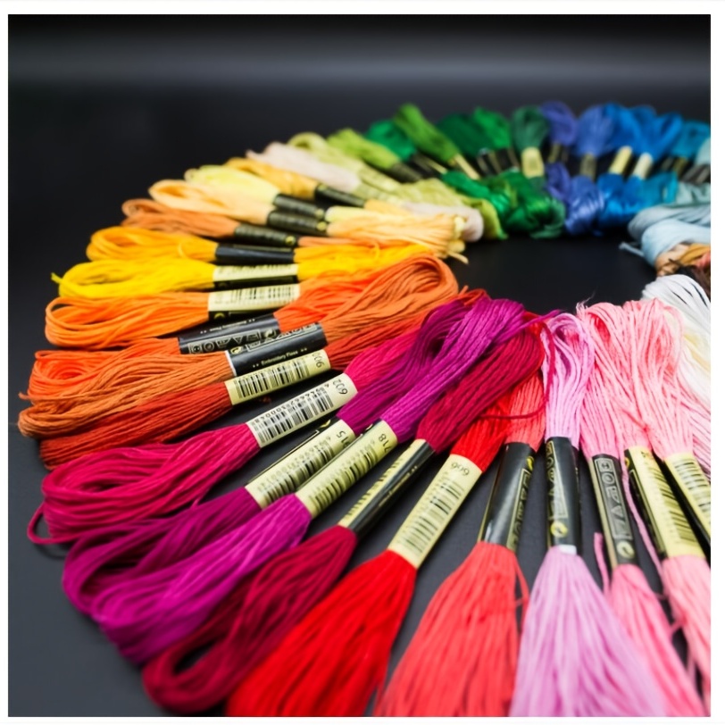 Colorful Embroidery Floss 200 Cross Stitch Threads - Temu