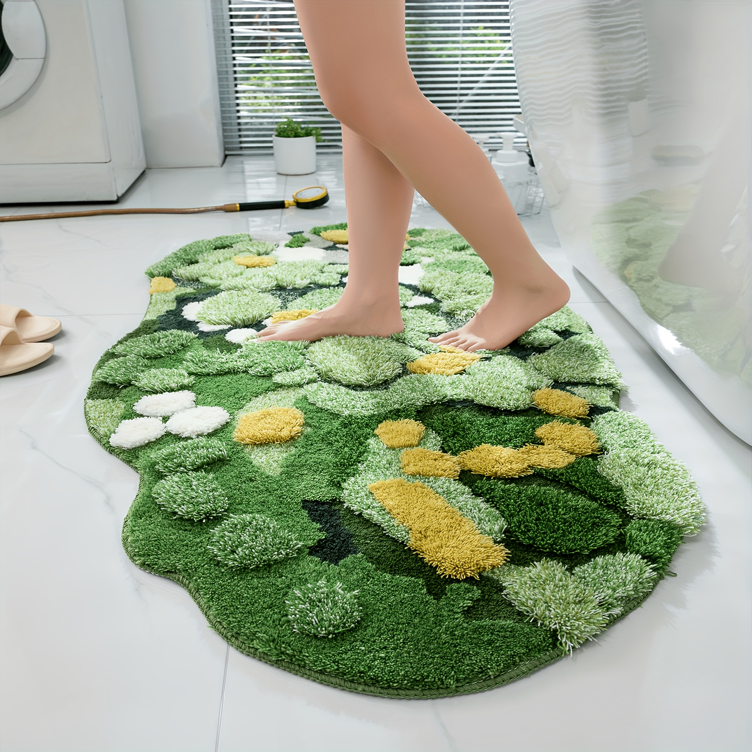 Tapete de musgo artificial 3D, plantas de simulación duradera, decoración  de pared para mini adorno, muñeca de jardín, alfombra de césped artificial