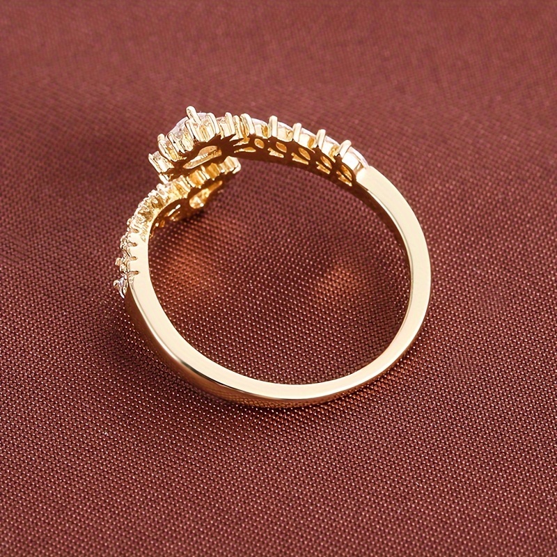 Heart Zirconia Adjustable Ring by Wheat Spike