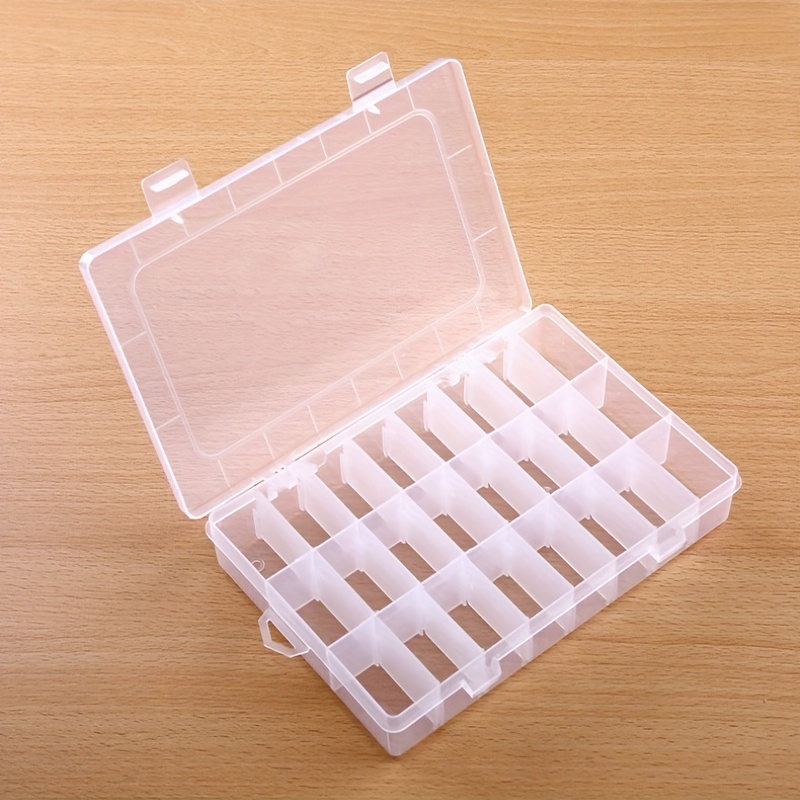 1pc Multi-grid Storage Box With 24 Clear Plastic Boxes, Tool Organizer  Compartment Container For Parts