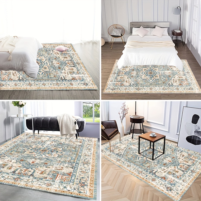 Vintage Boho Round Area Rug, Waterproof, Stain Resistant, Anti Slip Soft  Imitation Cashmere Carpet, Suitable For Bedrooms, Living Rooms,  Restaurants, Bathrooms, Corridors, And Laundry Rooms - Temu