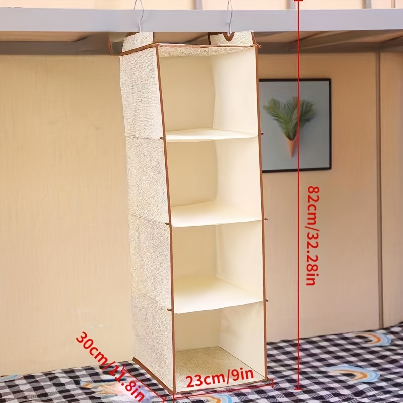 6-Shelf Hanging Closet Organizer Closet Organizers Storage w/3