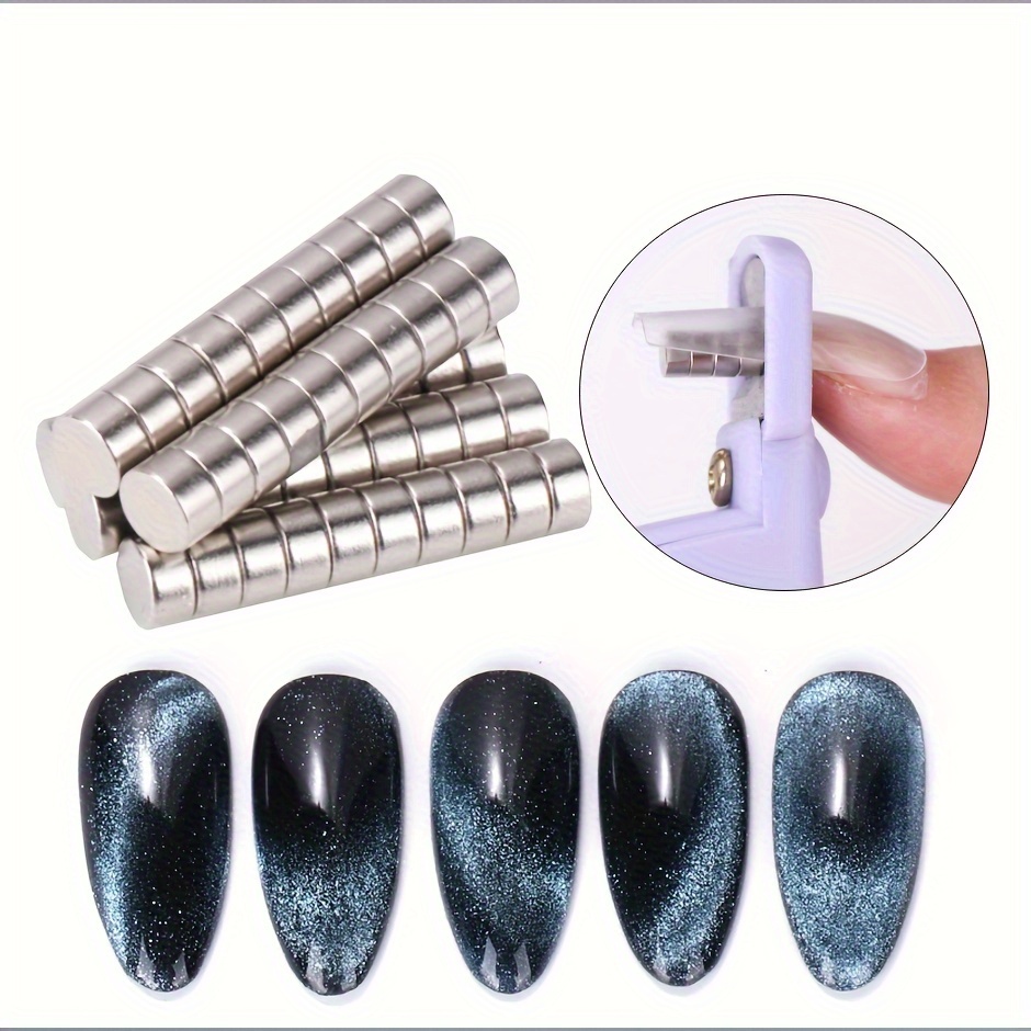 10pcs Mini Magnet Sizer For Acrylic Nail Length Measure Nail