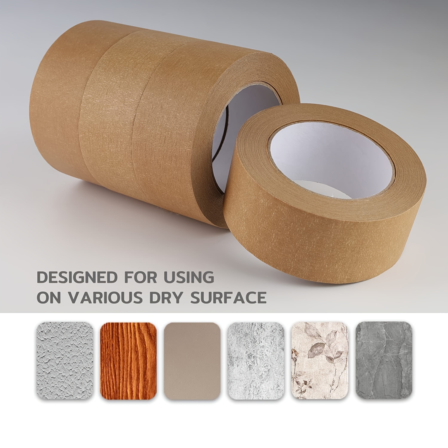 Protech Brown Kraft Paper Packaging Tape; General Purpose Gummed Tape for Packaging, Shipping, and SEALING; Strong Adhesive for Sealing Cartons; 1