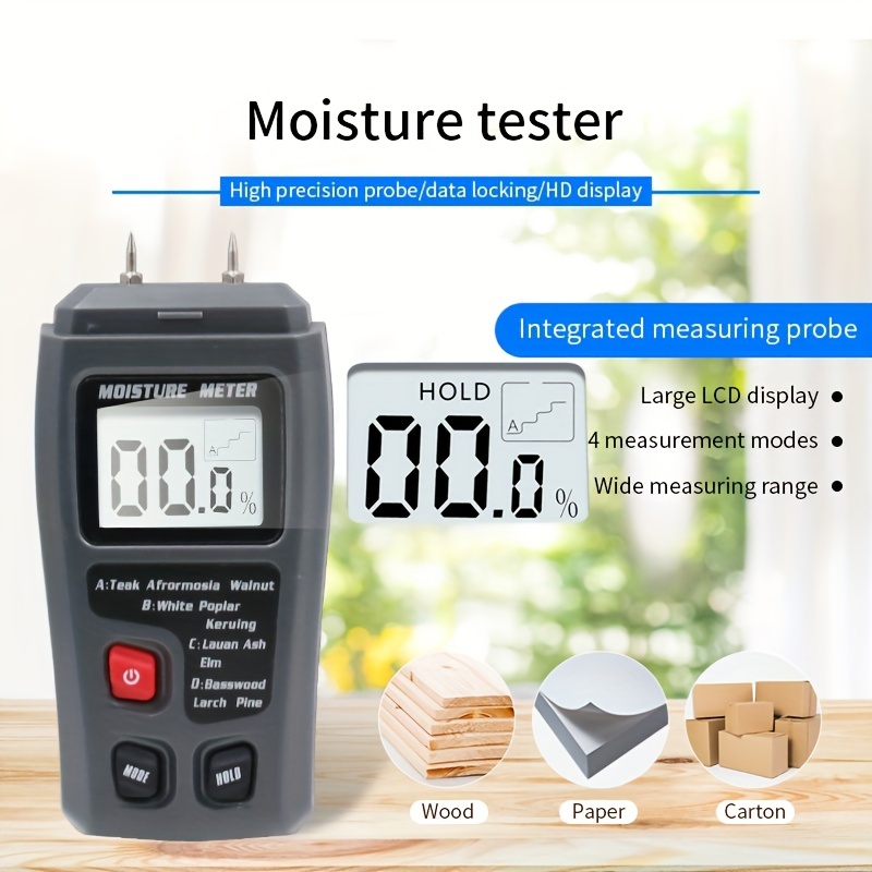 Digital Moisture Meter Wood Timber Damp Detector Alarm - Temu