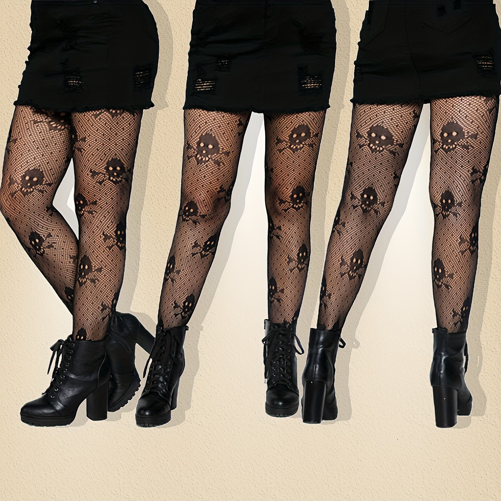 Sparkle Fishnet Tights Lace Patterned Rhinestone Snake Fishnets for Women