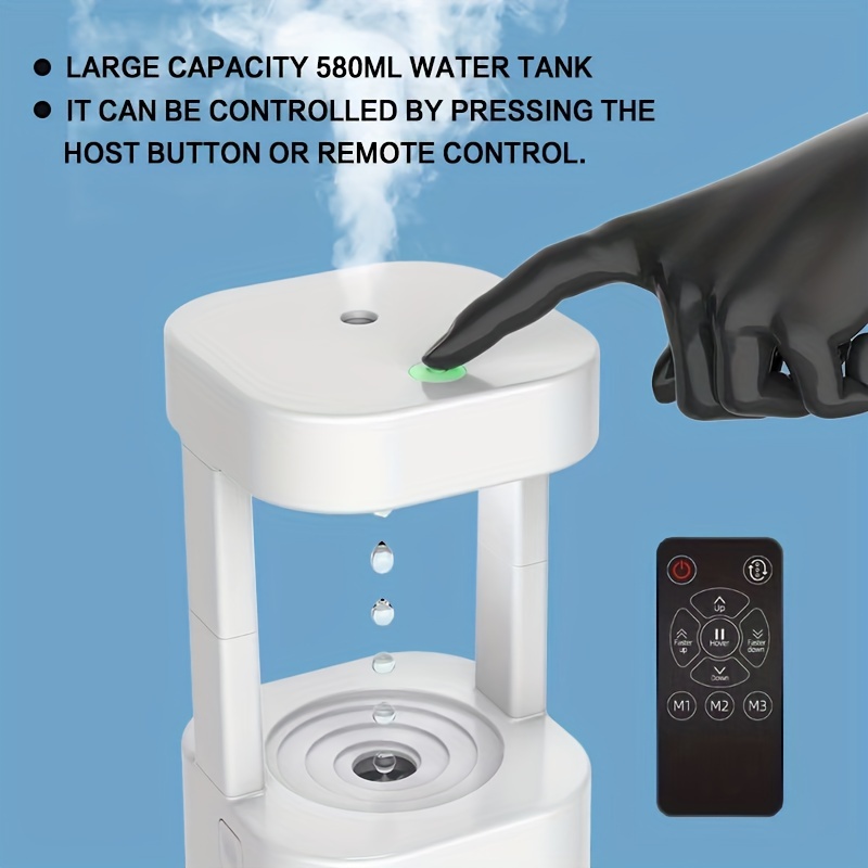 Anti gravity Water Drop Humidifier 2 Mode 4h Power - Temu
