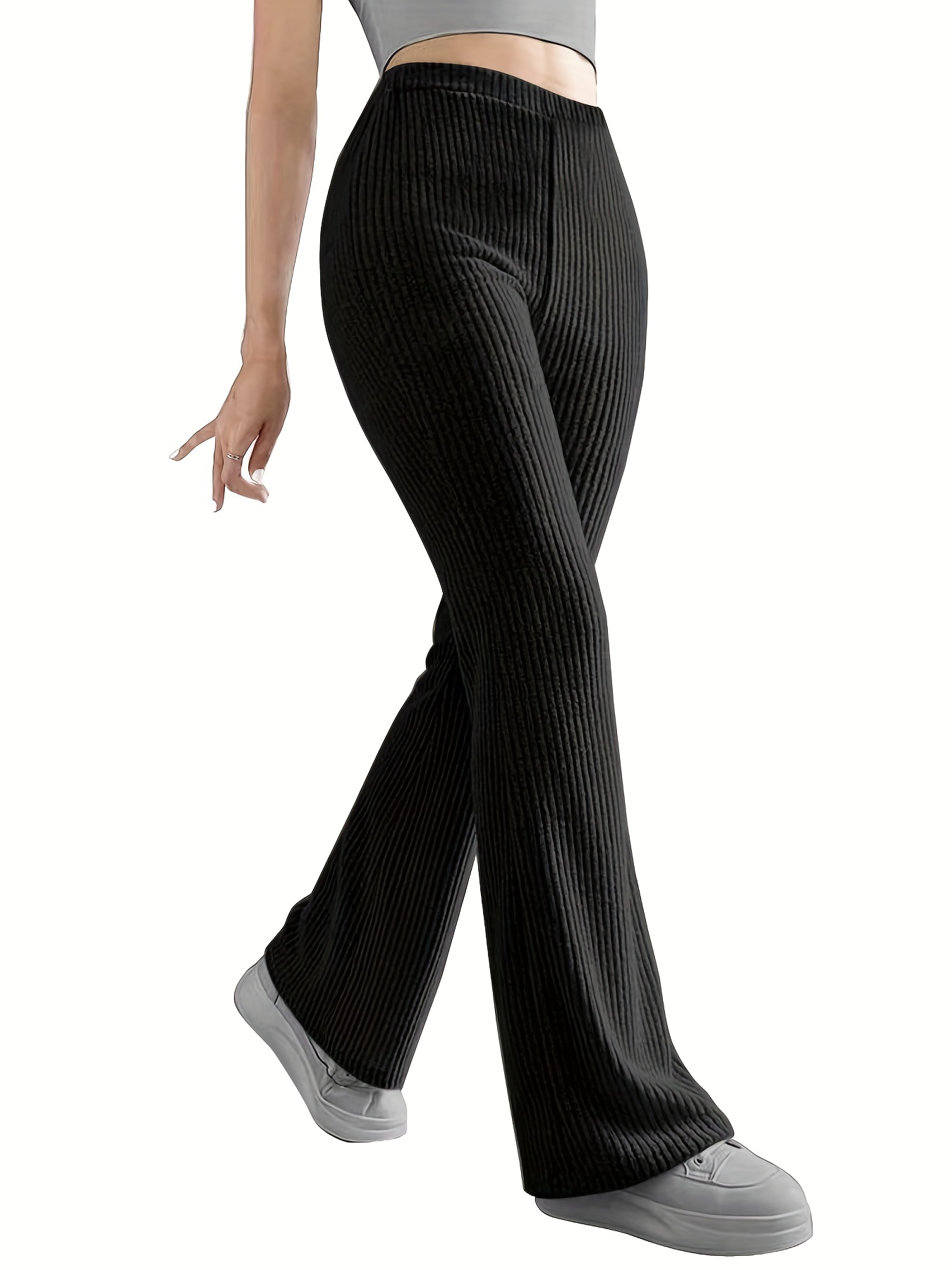 Pantalón Pantalones Largos Para Mujer Cintura Alta Elegantes Casuales de  Moda