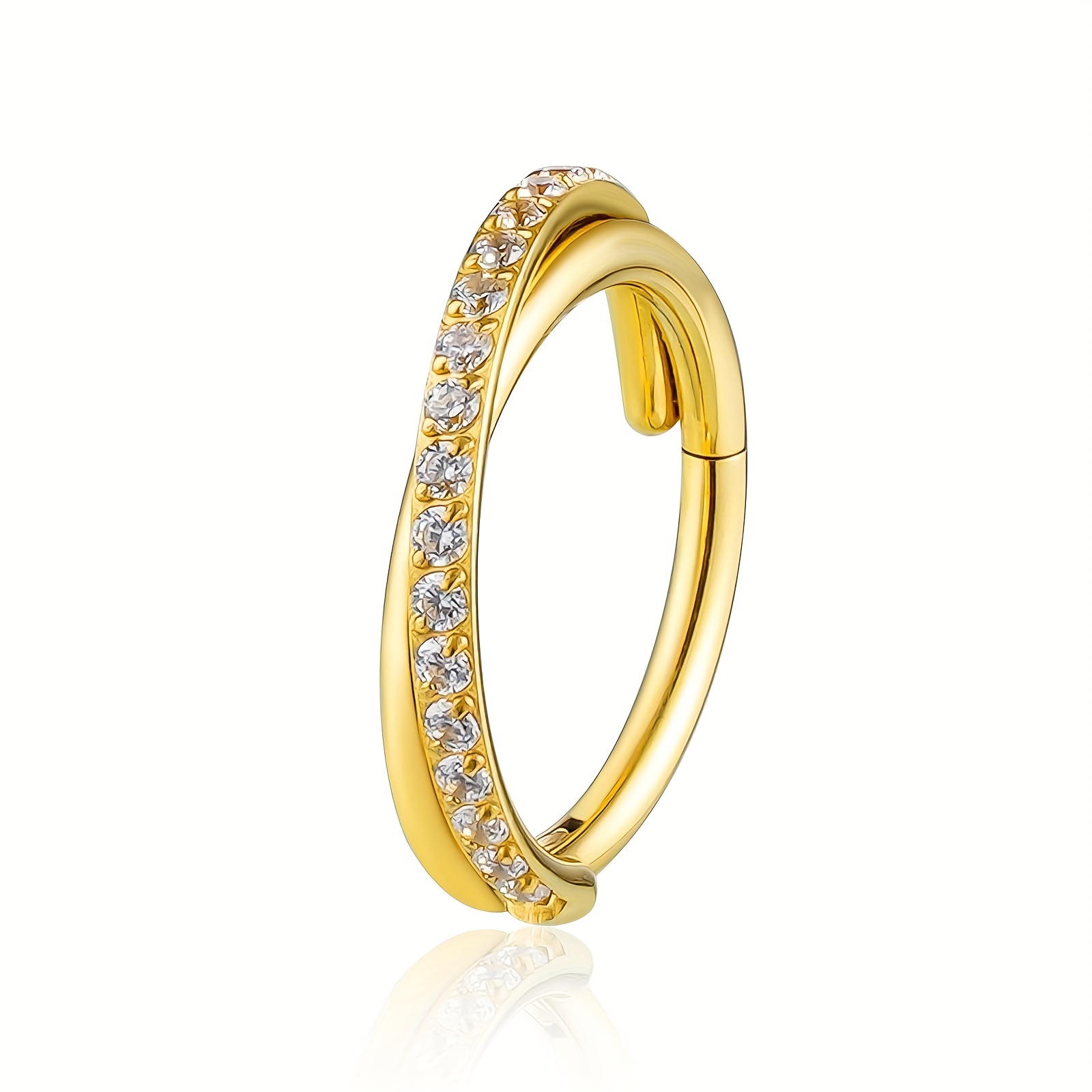a single 16g cartilage earring hoop suitable conch spiral - Temu Japan