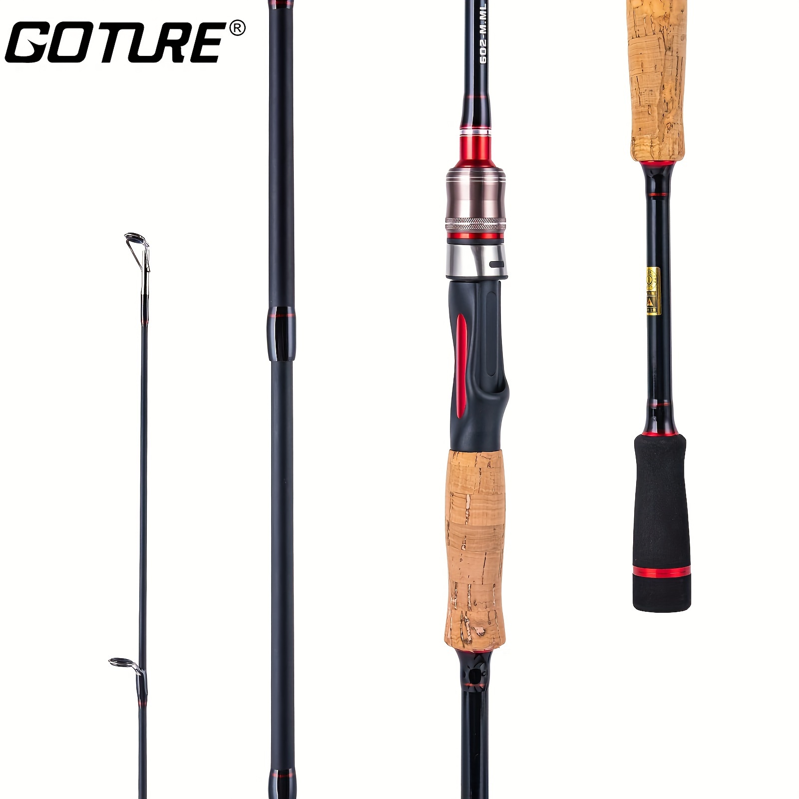 Portable 4 Section Fishing Rod for Saltwater Sea Boat Travel