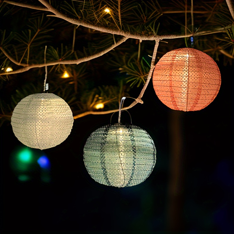   solar powered garden lantern hollow   outdoor decorative hanging light for yard patio  