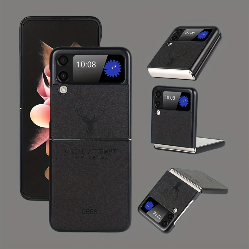 Universal Folding Mobile Phone Case Four-leaf Clover Square Artificial  Diamond-set Bracket For Z Flip3/z Flip4 - Temu