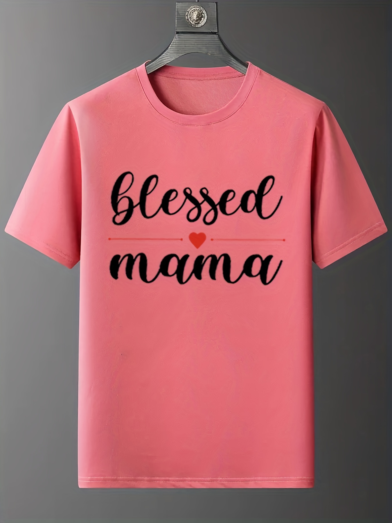 2023 Mama Letters Print T-Shirt Women Short Sleeve Casual Graphic Tees Tops  Mother's Day Shirts Gift