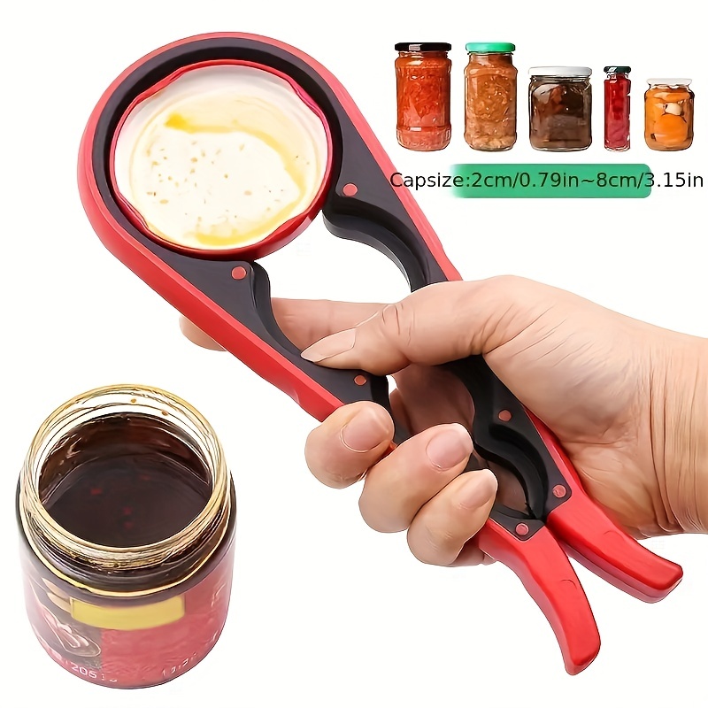 4Pcs 4 in 1 Bottle Opener，4 in 1 Multi Function Can Opener  Bottle，Multifunctional Comfy Handheld Can Beer Opener， Multi Kitchen Tool  for Jelly Jars