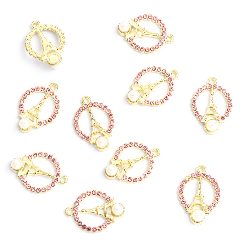 Lot De 20 Perles Intercalaires Strass 6 Mm - Multicolores - Pour Création De Bijoux DIY