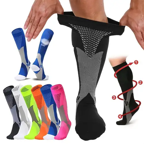 FOVERA Varicose Veins Compression Stockings (Above Knee), for Men