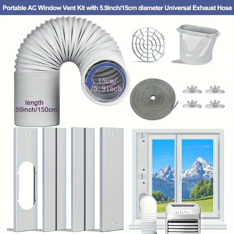 Tragbare Klimaanlage Fenster kit 5 9 Zoll / 15 Cm Universal - Temu Germany
