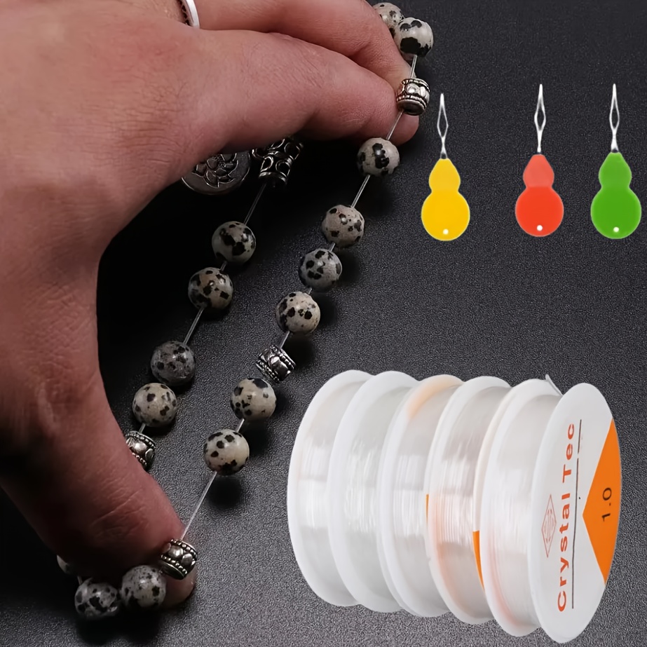 Stretchy Crystal String Bracelets Needle Threader 2 Sizes - Temu
