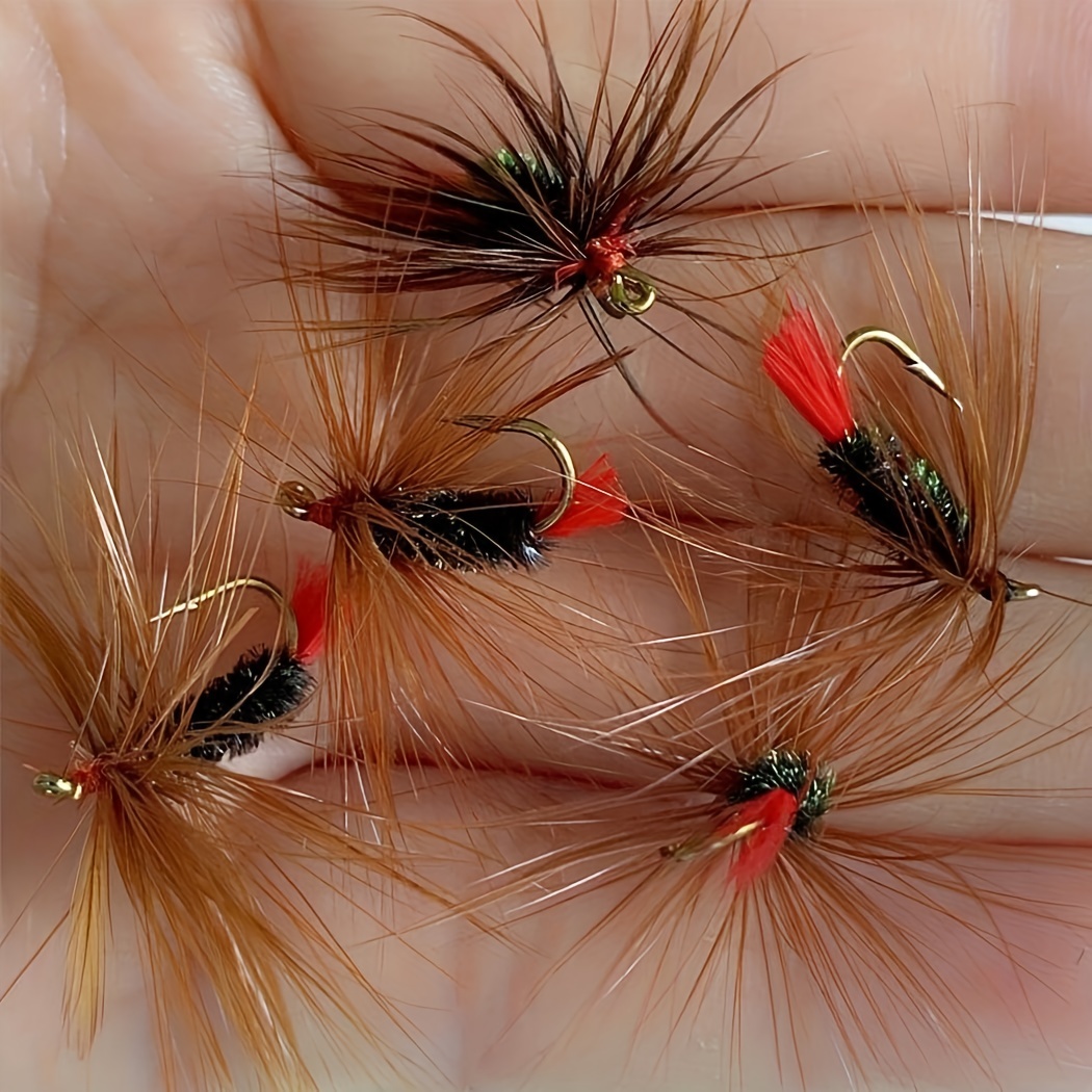 10pcs Popper Fly Lure Fly, Bionic Floating Fly, Dry Fly With Barbed Hook,  Fishing Accessories