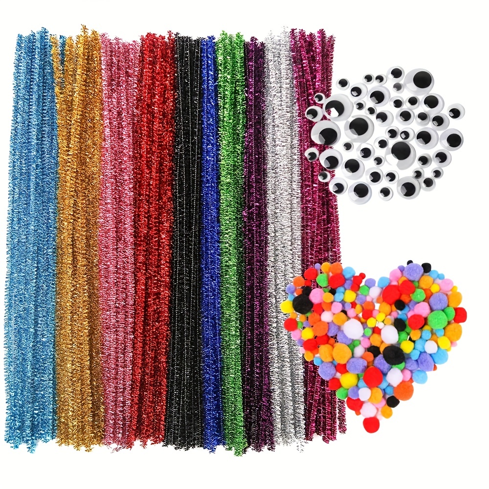 Pipe Cleaners Craft Supplies Colorful Chenille Stems Googly - Temu