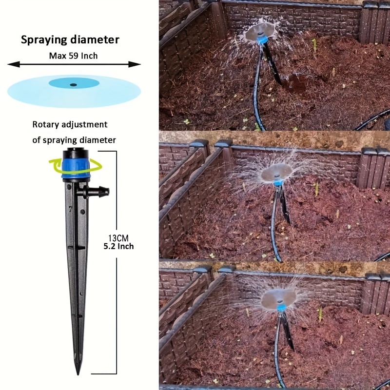 Drip Irrigation Kit for Potted Plants, 19.96m Tubing, 16 Sprinklers