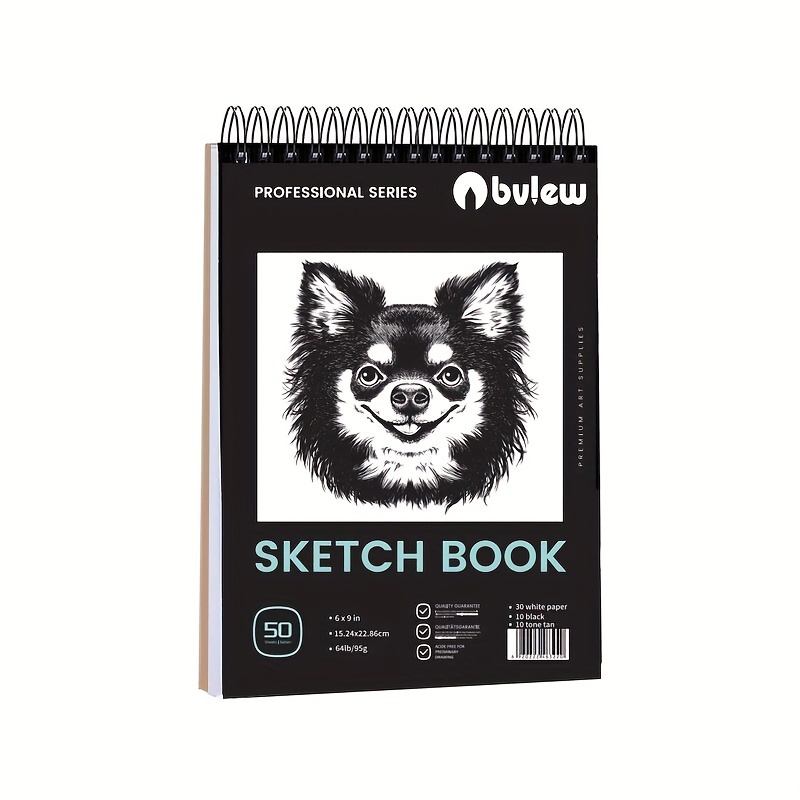 Sketch Set + White Paper / Brown / Black Sketch - Temu