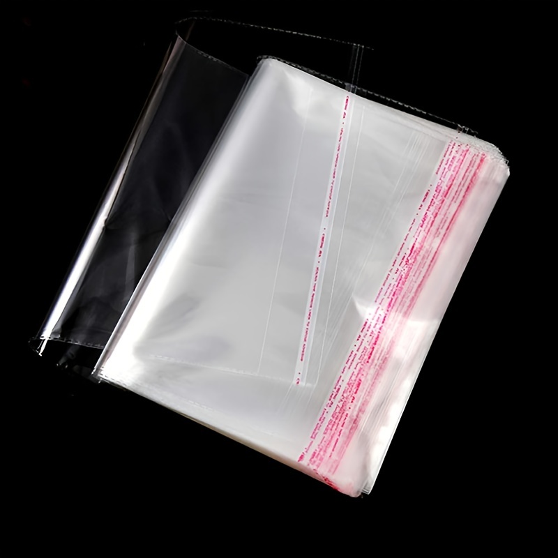 9 Sizes, Choose, Crystal Clear Self Seal Transparent Plastic