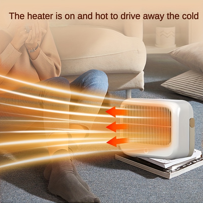 Calentador eléctrico de cerámica portátil para interiores, oscilante, de  bajo consumo, termostato ajustable, interruptor de vuelco, protección  contra