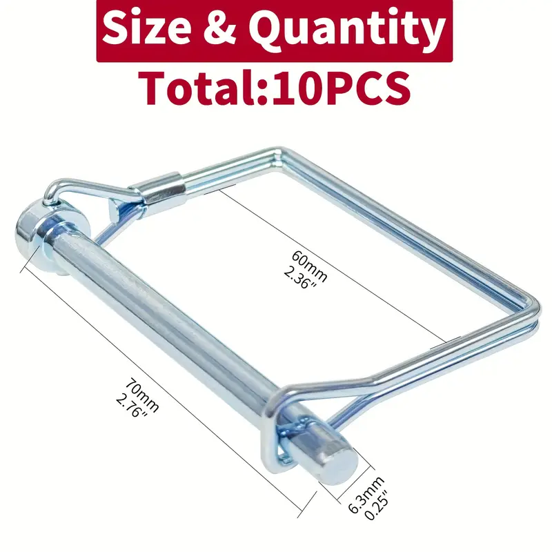 Perni Di Bloccaggio A Filo 1/4'' - Confezione Da 10, Acciaio Carbonio - Foto 2