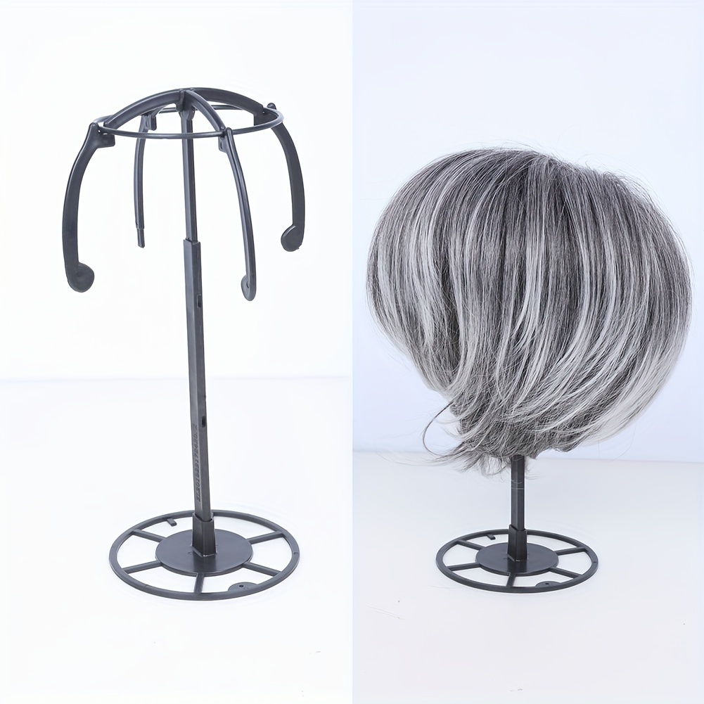 4Pcs Hanging Wig Stand Holders Wig Rack Wig Hanger Stand Black Wall Mount