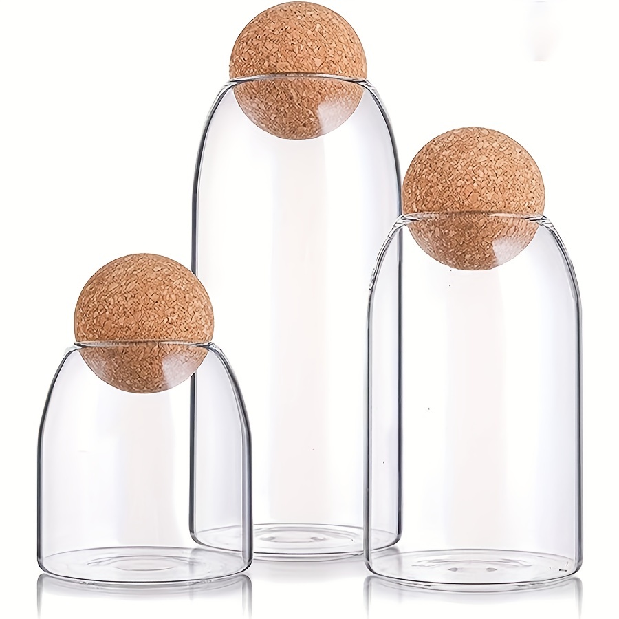 Glass Jar With Airtight Lid Ball Clear Candy Mason Jars Food - Temu